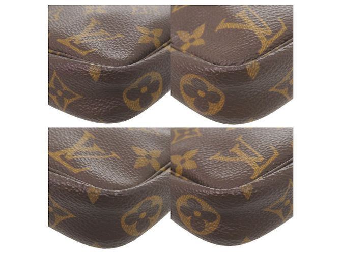 Borsa Louis Vuitton Pochette Accessoires Marrone Monogramma - vista 4