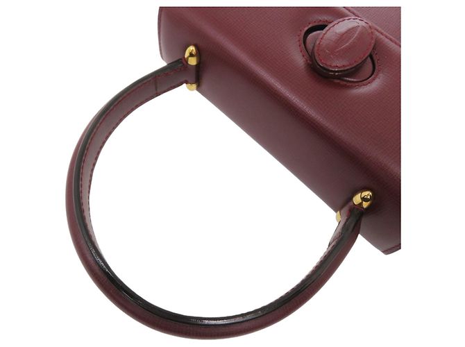 Borsa in pelle Bordeaux Cartier Must Line Bordò - vista 6