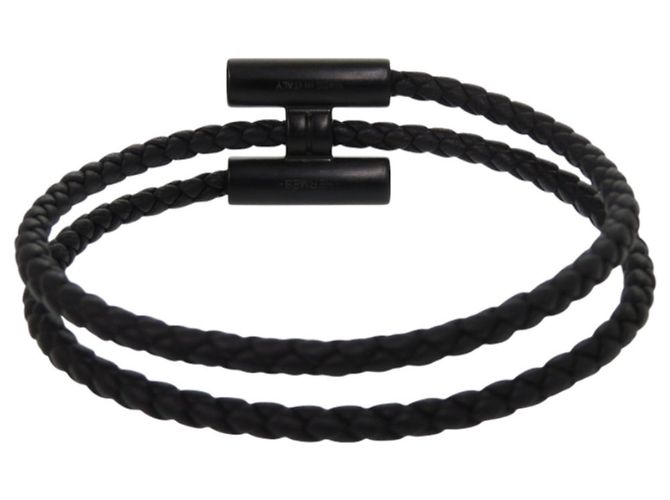 Hermès Bracciale Hermes Tourni Tresse Veau Swift So Black Nero - vista 3