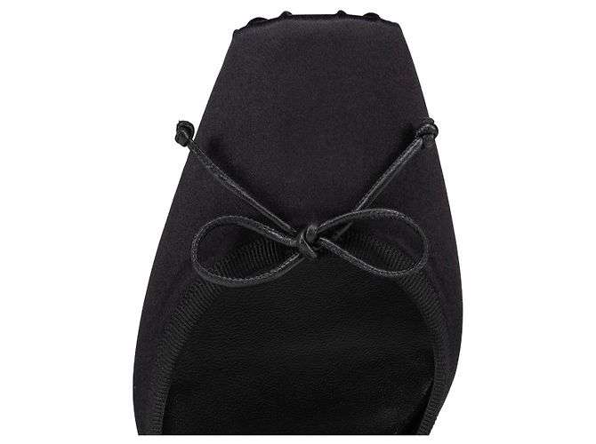 Décolleté Christian Louboutin Raso Nero con Lacci - vista 5