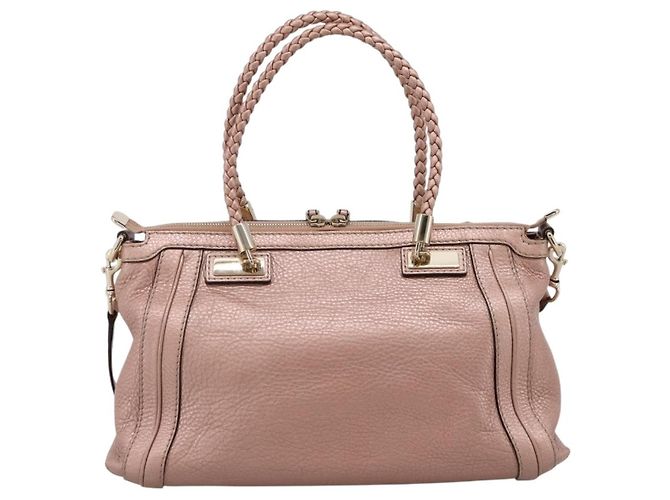 Gucci Bella Convertible Top Handle Leather Small Rosa - vista 2