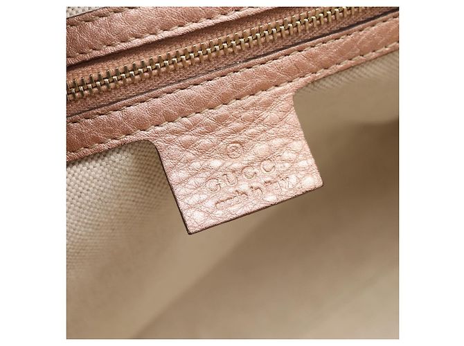 Gucci Bella Convertible Top Handle Leather Small Rosa - vista 6
