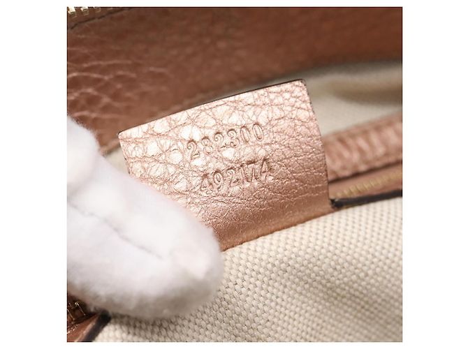 Gucci Bella Convertible Top Handle Leather Small Rosa - vista 7