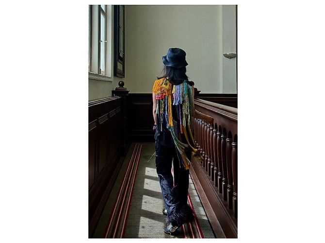 Dries Van Noten Top Multicolore con Frange Nero - vista 14