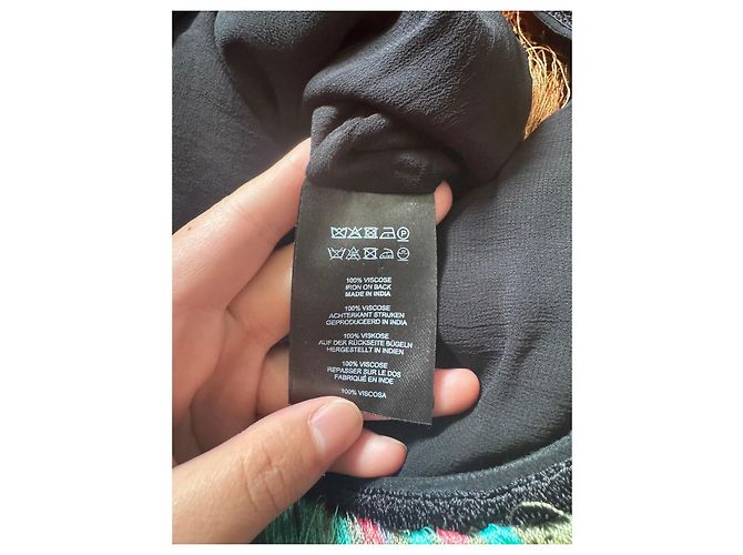 Dries Van Noten Top Multicolore con Frange Nero - vista 9