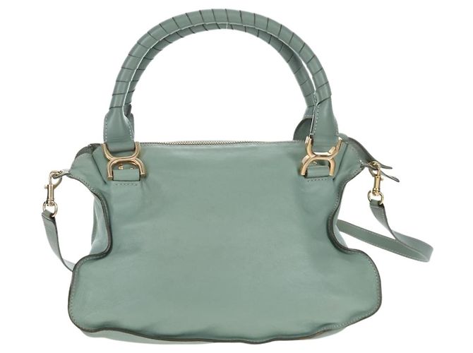 Chloé Chloe Marcie Top Handle Leather Medium Verde - vista 2