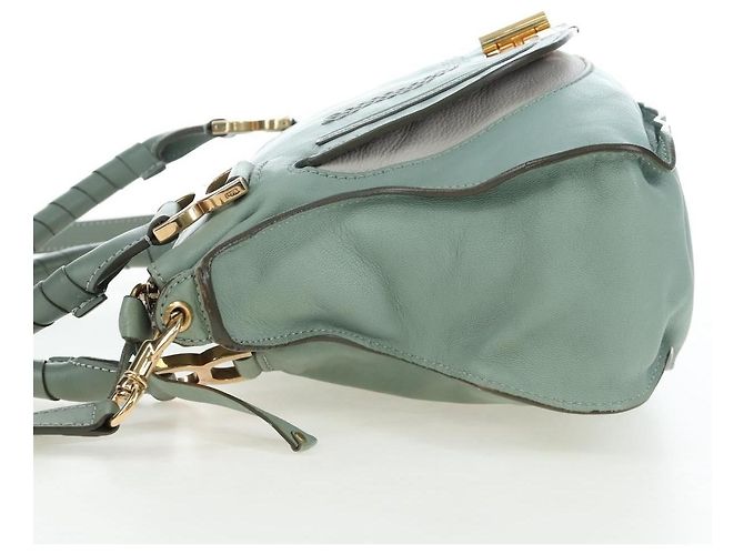 Chloé Chloe Marcie Top Handle Leather Medium Verde - vista 3