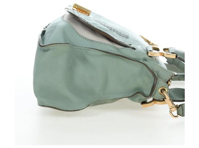 Chloé Chloe Marcie Top Handle Leather Medium Verde - vista 4
