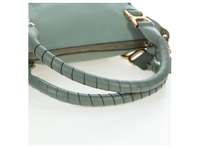 Chloé Chloe Marcie Top Handle Leather Medium Verde - vista 7
