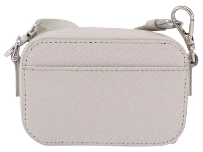 Borsa a tracolla Prada Brique Camera in pelle Saffiano Beige - vista 2