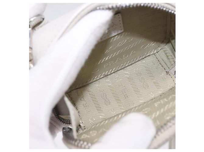Borsa a tracolla Prada Brique Camera in pelle Saffiano Beige - vista 5
