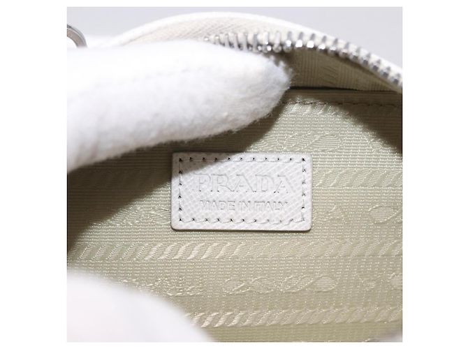 Borsa a tracolla Prada Brique Camera in pelle Saffiano Beige - vista 6