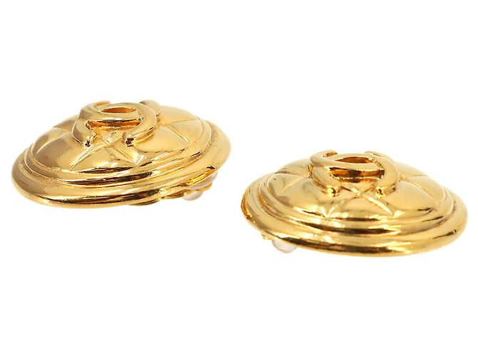 Chanel Coco Mark Gold Clip-On Ohrringe Golden - Ansicht 2