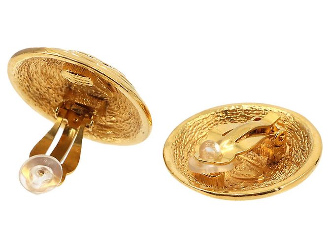 Chanel Coco Mark Gold Clip-On Ohrringe Golden - Ansicht 3