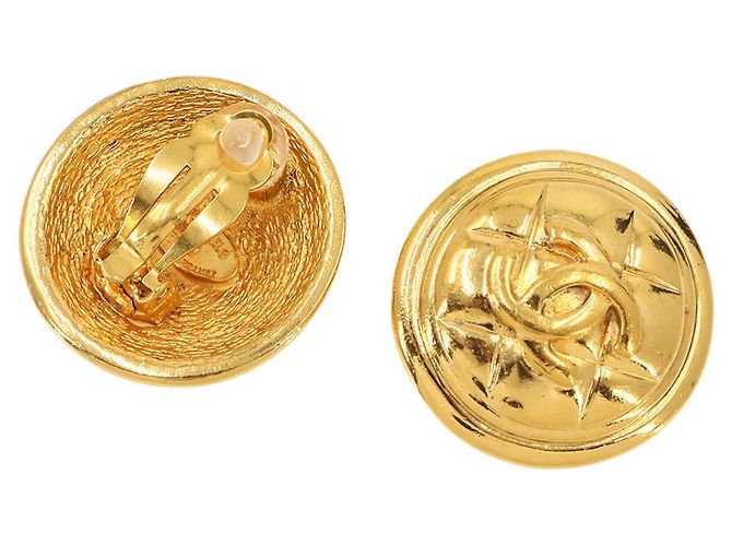 Chanel Coco Mark Gold Clip-On Ohrringe Golden - Ansicht 4