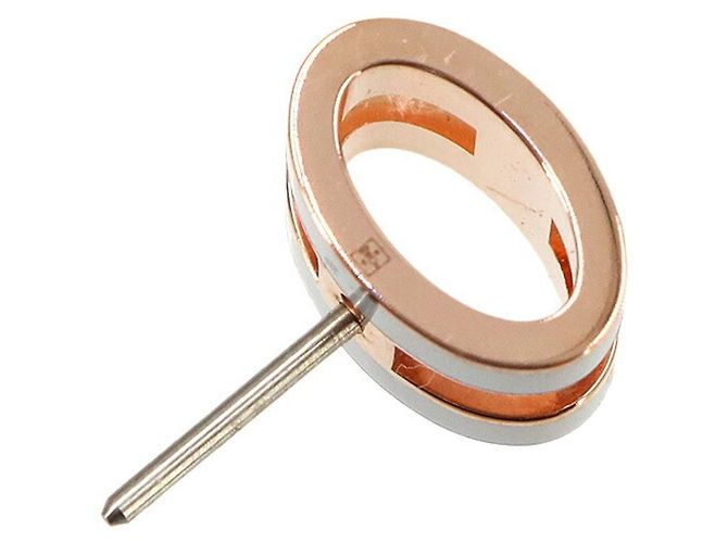 Hermès Orecchini Hermes Pop H in White e Rose Gold Bianco D'oro - vista 3