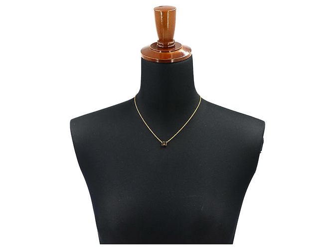 Hermès Collana Hermes Mini Pop H in Nero e Oro D'oro - vista 7