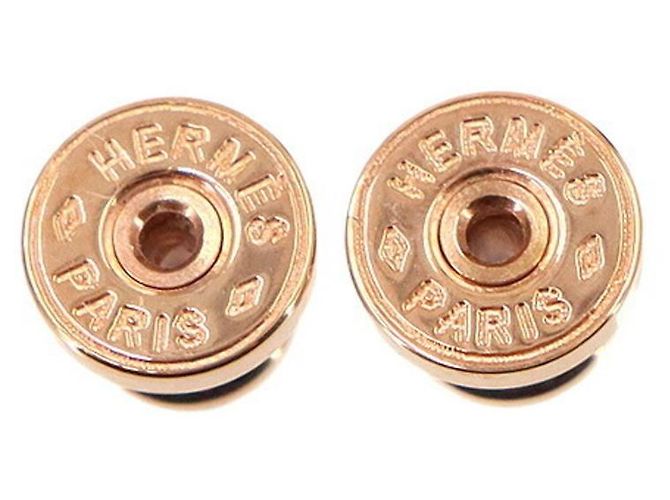 Hermès Boucles d'oreilles Mini Pop H Stud Hermes Rose Doré - vue 5