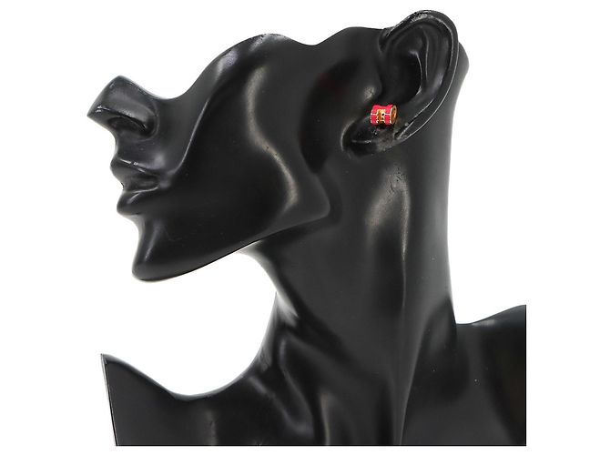 Hermès Boucles d'oreilles Mini Pop H Stud Hermes Rose Doré - vue 7
