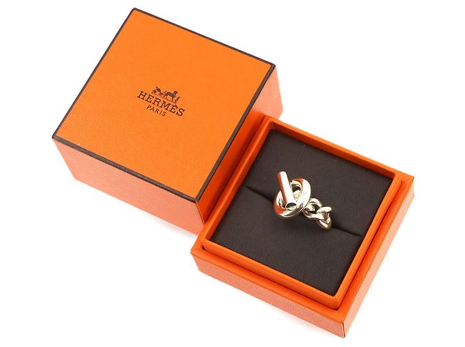 Ring Hermès Anello Large Croisette Hermes Argento - vista 2