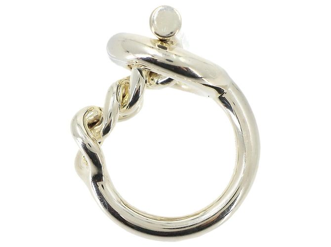 Ring Hermès Anello Large Croisette Hermes Argento - vista 3