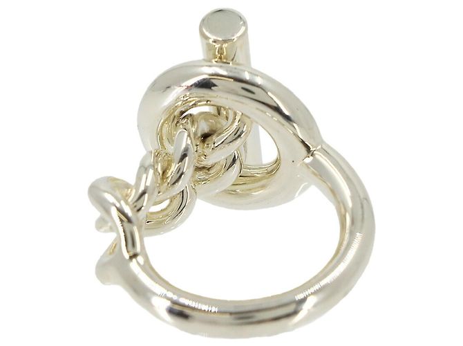 Ring Hermès Anello Large Croisette Hermes Argento - vista 4