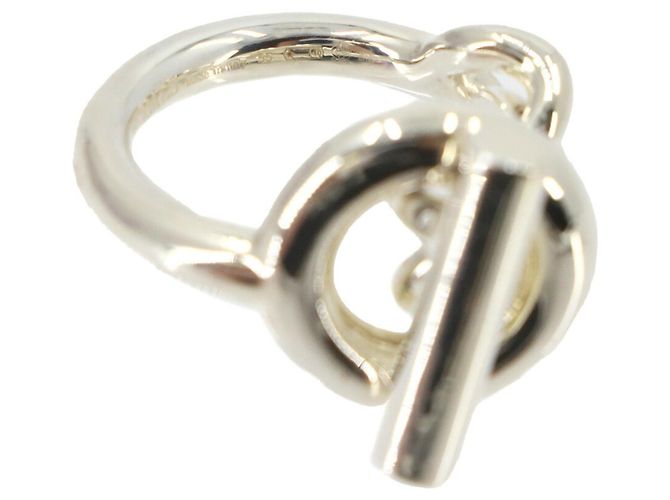 Ring Hermès Anello Large Croisette Hermes Argento - vista 6
