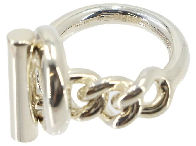 Ring Hermès Anello Large Croisette Hermes Argento - vista 7