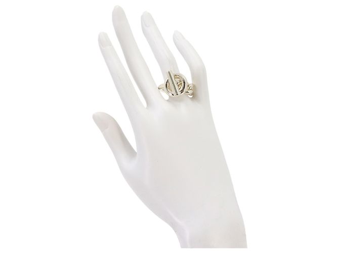 Ring Hermès Anello Large Croisette Hermes Argento - vista 8