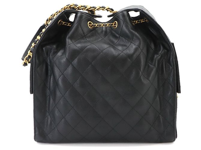 Borsa a tracolla Chanel 25 Medium Chain Nero - vista 3