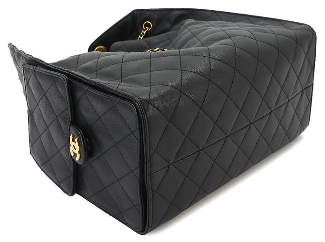 Borsa a tracolla Chanel 25 Medium Chain Nero - vista 5