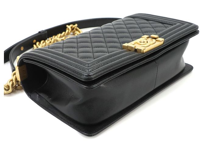 Borsa a tracolla Chanel Boy Chain Nero - vista 4
