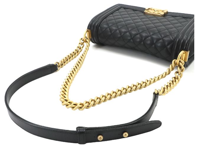 Borsa a tracolla Chanel Boy Chain Nero - vista 5