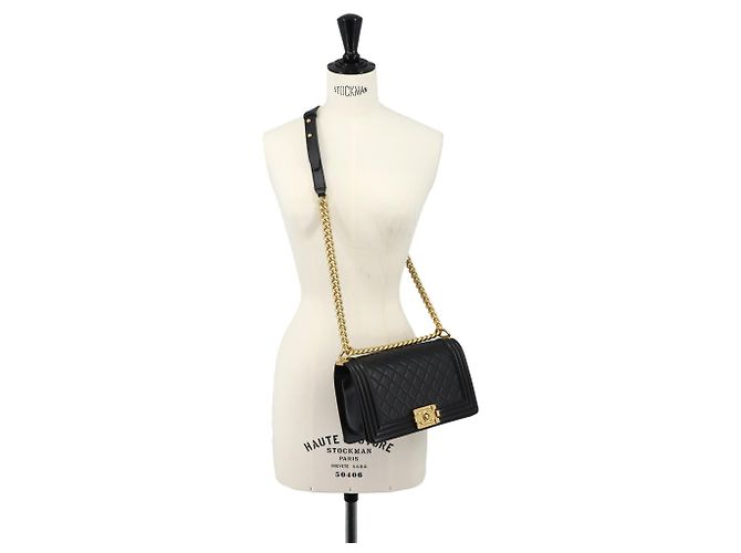 Chanel Boy Chain Shoulder Handbag Black - view 10