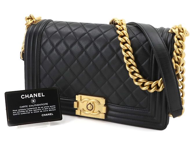 Chanel Boy Chain Shoulder Handbag Black - view 2