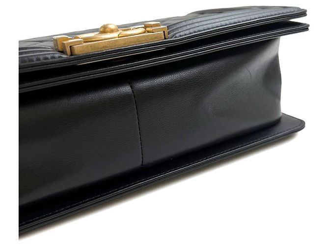 Chanel Boy Chain Shoulder Handbag Black - view 9