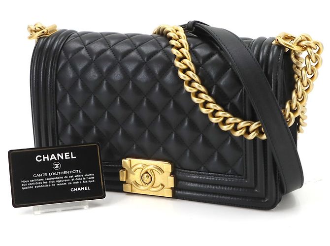 Borsa a tracolla Chanel Boy Chain Nero - vista 2