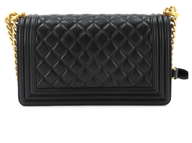 Borsa a tracolla Chanel Boy Chain Nero - vista 3