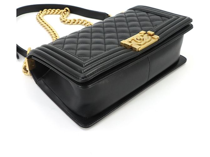 Borsa a tracolla Chanel Boy Chain Nero - vista 5