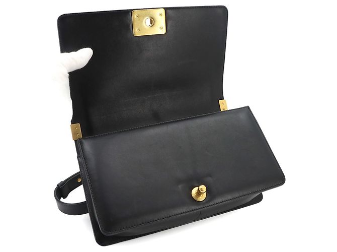 Borsa a tracolla Chanel Boy Chain Nero - vista 7