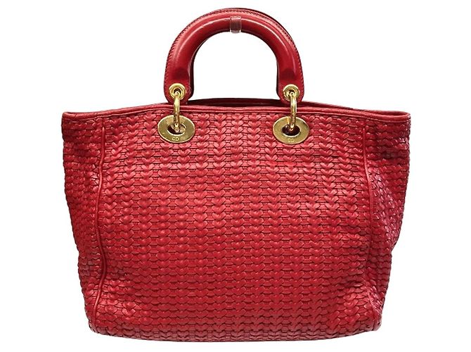 Borsa Christian Dior Dior Intrecciato Rosso - vista 2