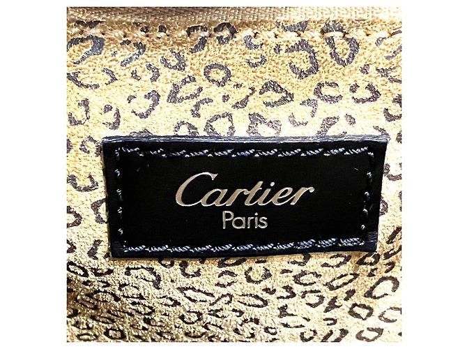 Cartier Panthère Leder-Tote-Bag Schwarz - Ansicht 4