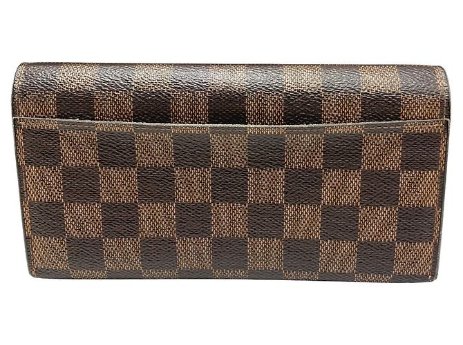 Sarah Cartera larga Louis Vuitton Damier Canvas Castaño - vista 2