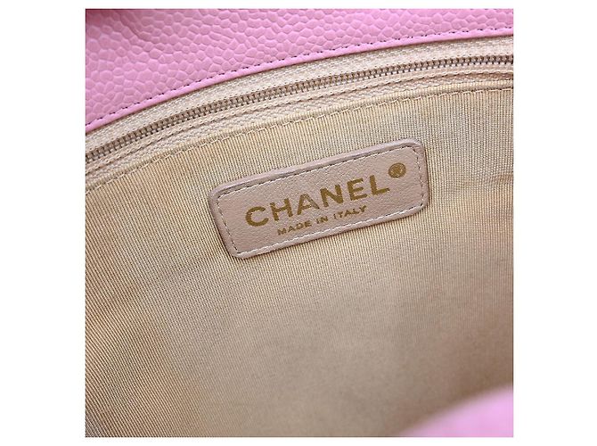 Chanel Petite Shopping Quilted Caviar Large Rosa - vista 4