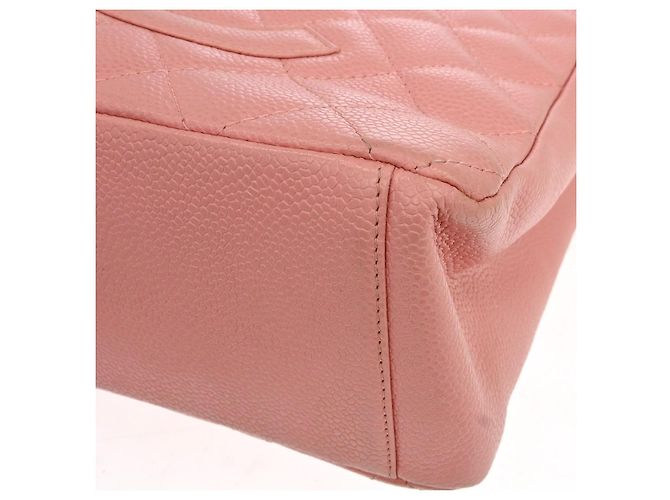 Chanel Petite Shopping Quilted Caviar Large Rosa - vista 7