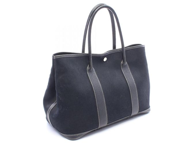 Hermès Borsa Tote Hermes Garden Party PM Nero - vista 2