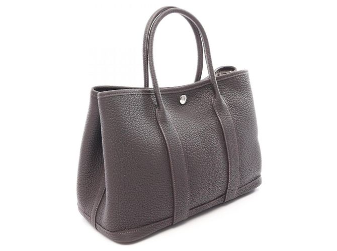 Hermès Borsa Tote Hermes Garden Party TPM Marrone - vista 2