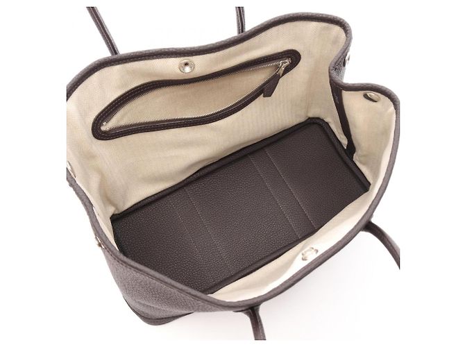Hermès Borsa Tote Hermes Garden Party TPM Marrone - vista 3