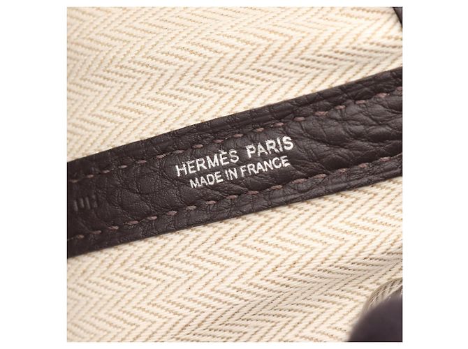 Hermès Borsa Tote Hermes Garden Party TPM Marrone - vista 4