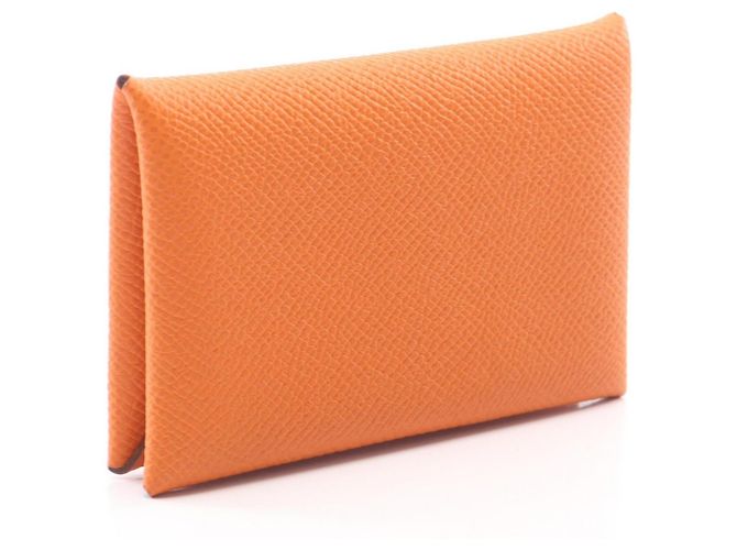 Hermès Monedero Hermes Calvi Verso Dorado Naranja - vista 2